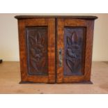 A 19th Century Oak Smokers Cabinet. Approx 28cm (L) x 18cm (D) x 27cm (H).