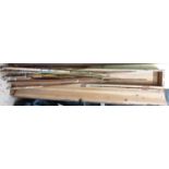 A large quantity of Rod parts to include two pieces of a Hardy's Palakona Rod and a Pine case.