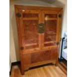 A fantastic Oriental Amboyna Wood two door Press. 120 cms w x 52 cms d x 185 cms h.