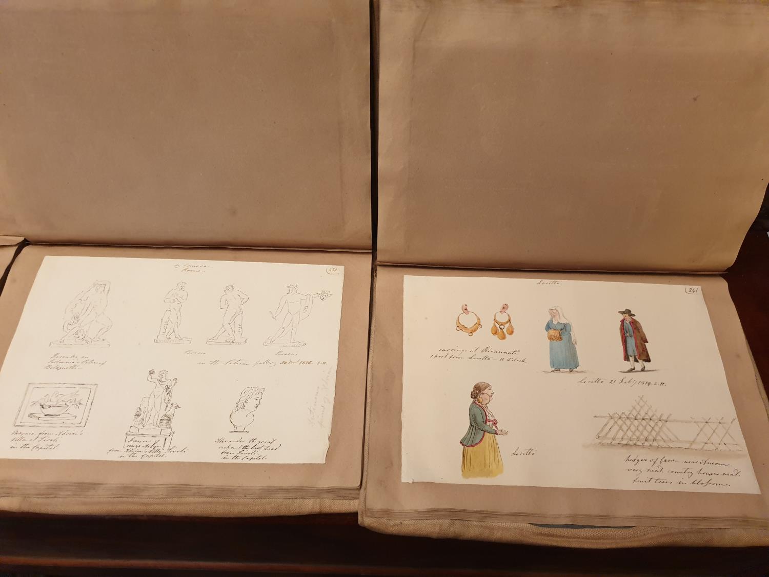 Three late 18th early 19th Century Sketch Books by Sophia Charlotte Haldimand (prinsep). Some of - Image 8 of 9