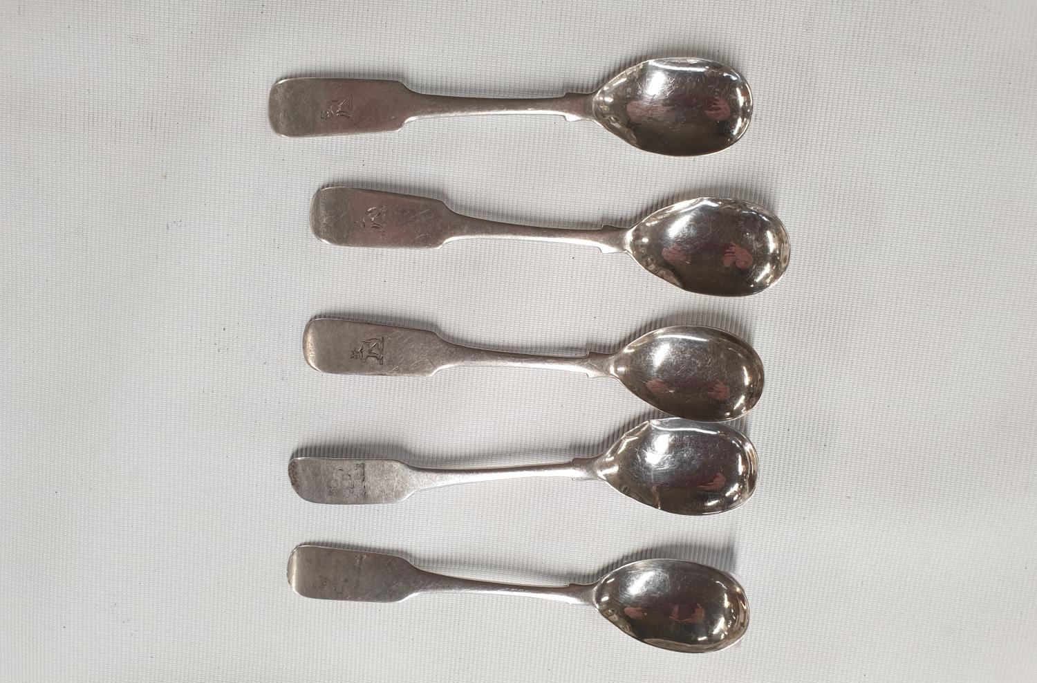 A matched set of early 19th Century Irish Silver Spoons some Arthur Murphy and 3 John Kinsellagh