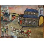 A 20th Century Pastel/Oil of The Liberties, Dublin by John Byrne. Signed LL. 72cm.