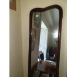 A pair of 19th Century Walnut Mirrors. 182 cms h.