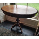 A very unusual 19th Century Ash Centre Table with roped edge. 94 cms longest.