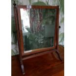 A 19th Century Mahogany Crutch Mirror. 42cm.