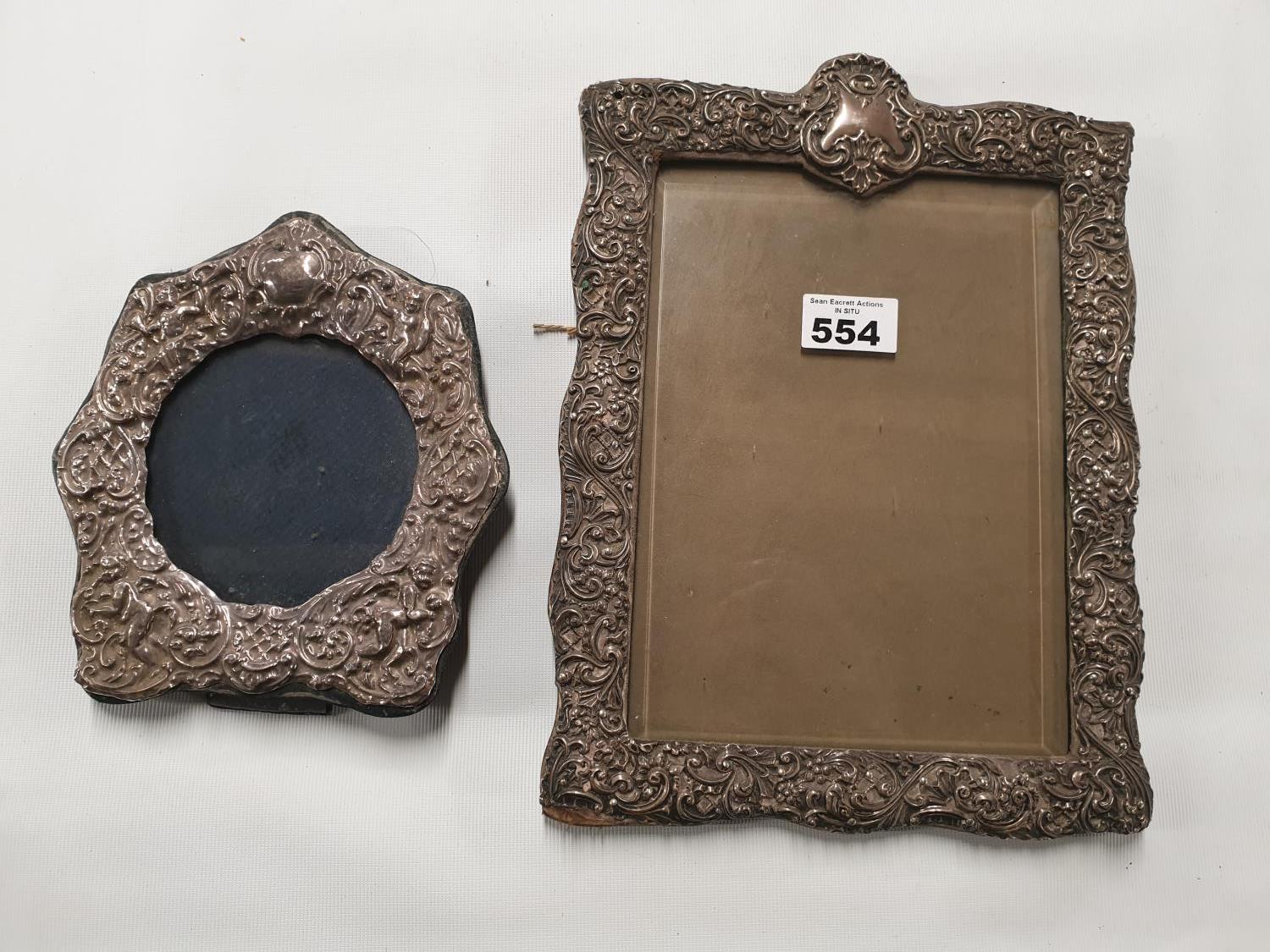 A Birmingham silver Photo frame along with another.