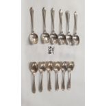 A matched set of six Teaspoons. Cooper Bros. & Sons, along with another matched set of six silver