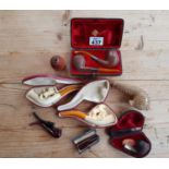 A really good quantity of Meerschaum and other Pipes.