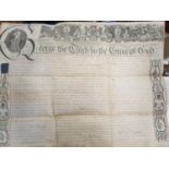 A very large Velum Indenture '' George The Third Bn The Grace of God'' The City of Canterbury.