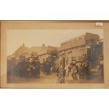 An early 20th Century Photogravure of Soldiers going to war. William Hope framers, Lime Street