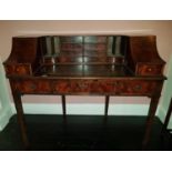 A really good 20th Century Mahogany Carton House Desk. 120 x 60 x H74cm.