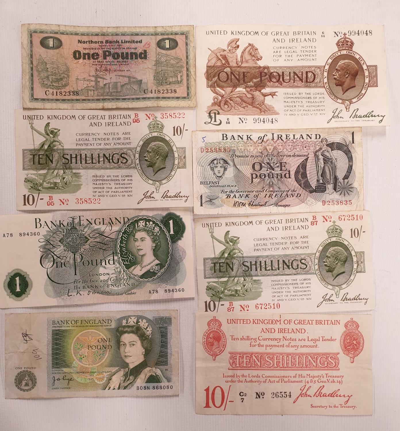 A group of United Kingdom of great Britain and Ireland Bank Notes some near mint and others. Held in - Image 2 of 4