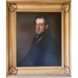 19th Century Irish School. An Oil on Canvas of a Bust Portrait of a Young Gentleman in a fine period