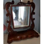 A really good William 1Vth Mahogany Crutch Mirror. 74 x 26cm.