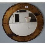 A 20th Century Brass/Metal Circular Mirror. 55cm diameter.