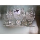 A set of eight Waterford Crystal Colleen pattern Glasses.