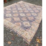 A large Vintage Rug with faults. 384 x 300cm.