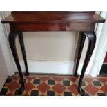 A 19th Century Rosewood Side Table with cabriole supports.