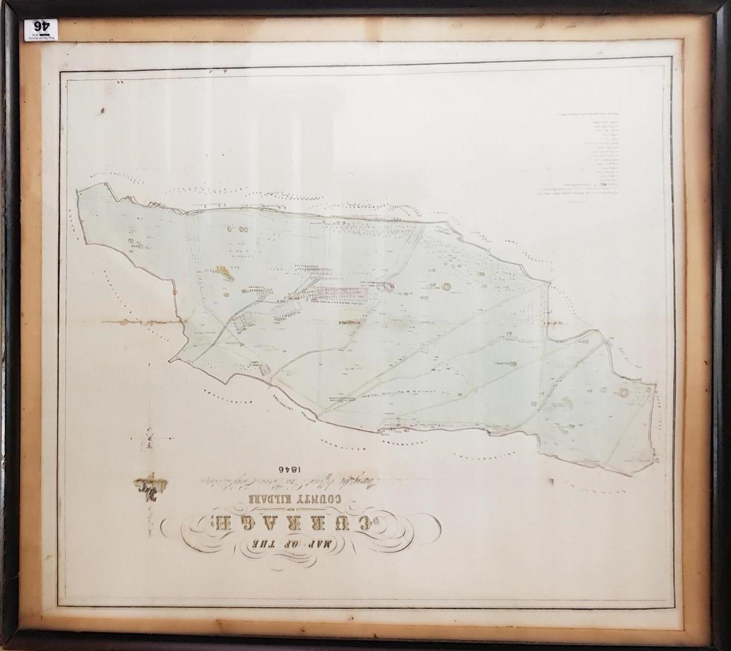 A Vintage Map of The Curragh 1846. 63cm. - Image 2 of 2