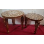 Two Rosewood Inlaid Tables.