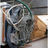 A quantity of Cable and Wire along with a hoover.