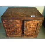 A 19th Century Parquetry Cabinet. 36 cms x 29 cms high.