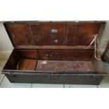 A large Military Metal Trunk by Jones Bros. Wolverhampton with R A Ashe stamped on lid.