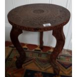 A small early 20th Century Indian Circular Table. 38cm diameter.
