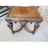 A 19th Century Oriental Hardwood Low Table. 89 x 117.