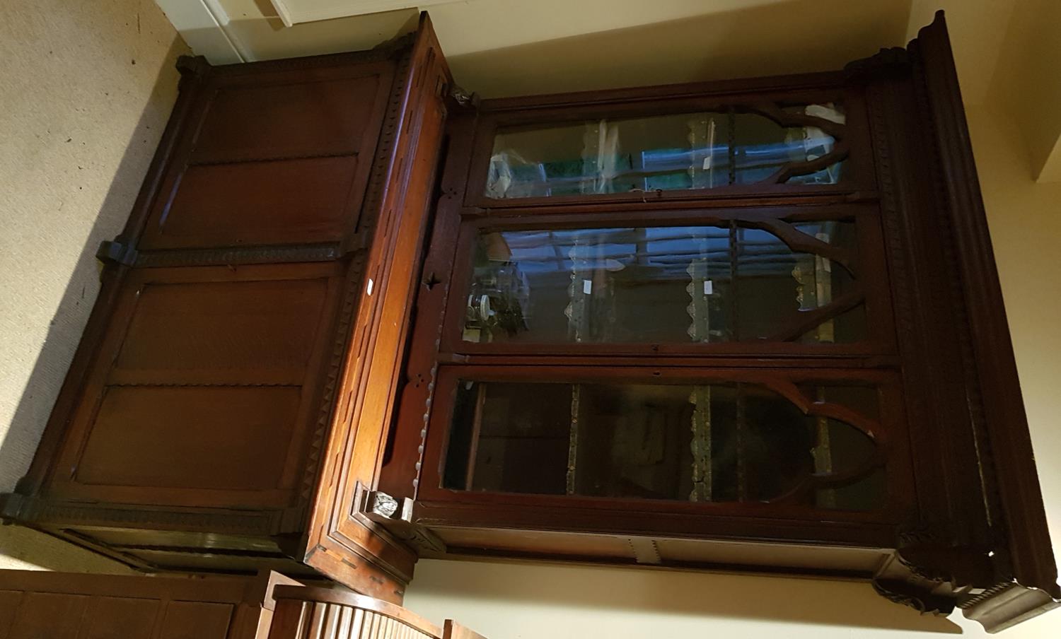 A late 19th Century Oak Arts and Crafts Bookcase.