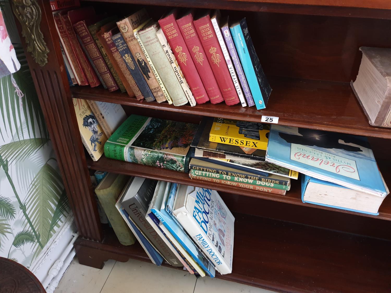 A quantity of Books in bookcase.