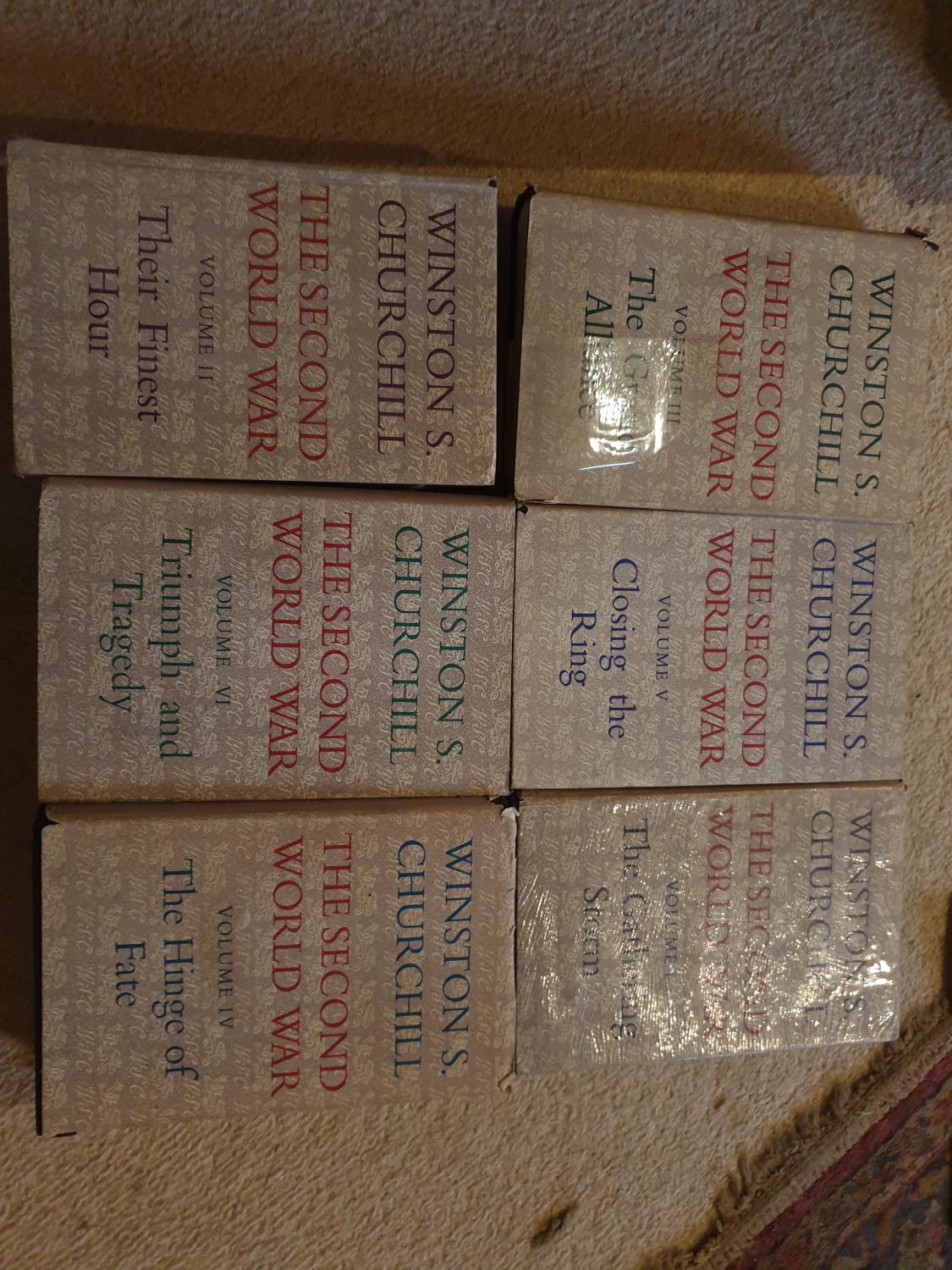 Winston Churchill's 'The Second World War' in six volumes Printed by Cassells & Co. 1954 along - Image 3 of 6