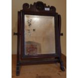 An Edwardian Mahogany Crutch Mirror.