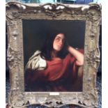 Richard Buckner 1812-1883. An Oil on Canvas 'A Reverie' in a fine period swept frame. 76 x 63.5cm.