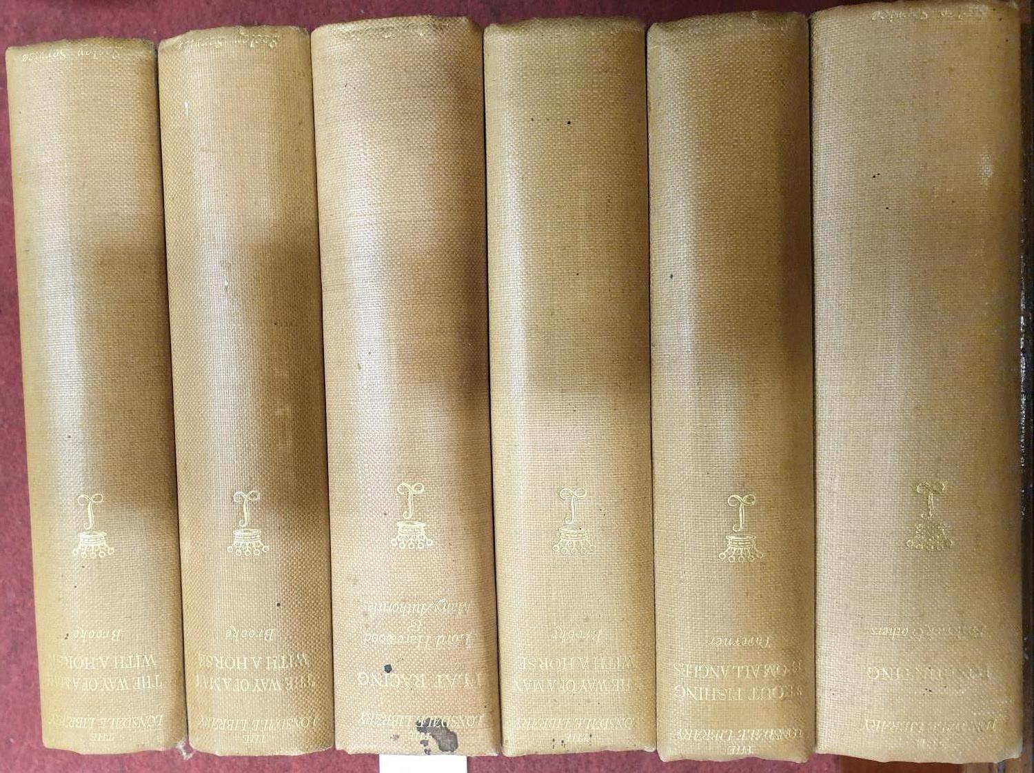 Six volumes of The Lonsdale Library, The way of a man with a horse x 2, Flat Racing and Trout