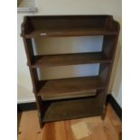 A 1950's-60's Hardwood Graduated Open Bookcase.