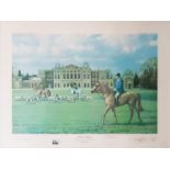 A signed Coloured Print of The Duke of Beaufort. 72cm.