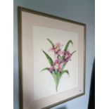 A Watercolour of Lilies by Annabel Fairfax. Signed LR. 43cm.
