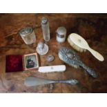 A quantity of Silver topped Vanity Items.