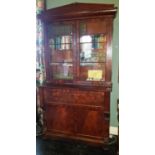 A Regency Mahogany Secretaire Bookcase with a glazed upper section. 126 cms wide x 228 cms high.