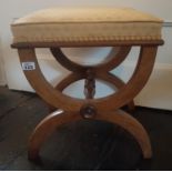 A 19th Century Rosewood X frame Stool.