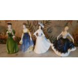 A set of three Royal Doulton Figures and another. Melanie HN2271, Lisa HN2310 and Margaret HN2397.