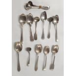 A quantity of 19th Century English Teaspoons. Various dates and makers. 6.75oz.