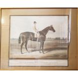 Two 19th Century Ackerman Coloured Prints of Racehorses. Coronation and Satirist. In original