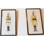 A pair of 19th Century Coloured Prints of Military Officers.