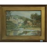 An early 20th Century Watercolour of a Country Scene by J Poole. Signed and dated LL 1908. 32cm.