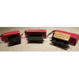 A quantity of Hornby O gauge carriages to include a McAlpine and sons Side Tipper Wagon, a Gas