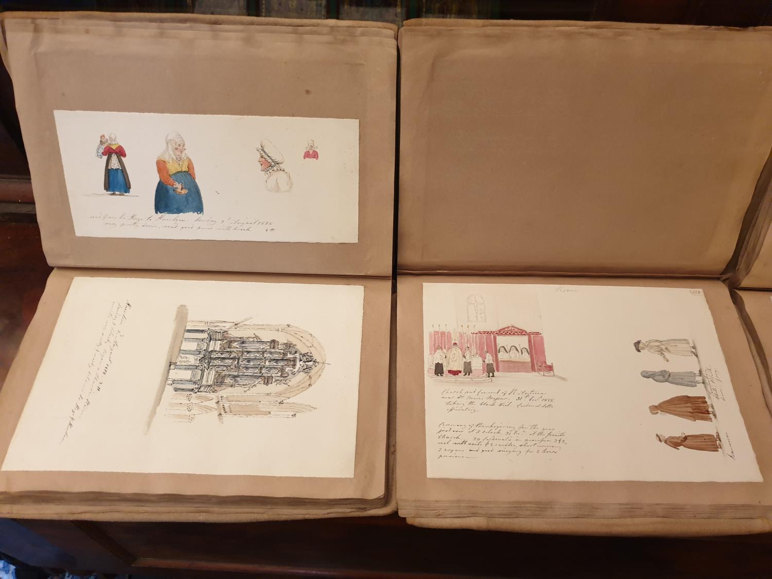 Three late 18th early 19th Century Sketch Books by Sophia Charlotte Haldimand (prinsep). Some of - Image 5 of 9