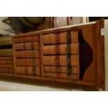 A good quantity of Irish Law Reports Leather Bindings from 1920's up in narrow Bookcase.