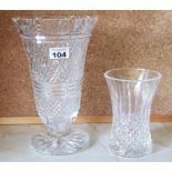 Two Irish Crystal Vases.